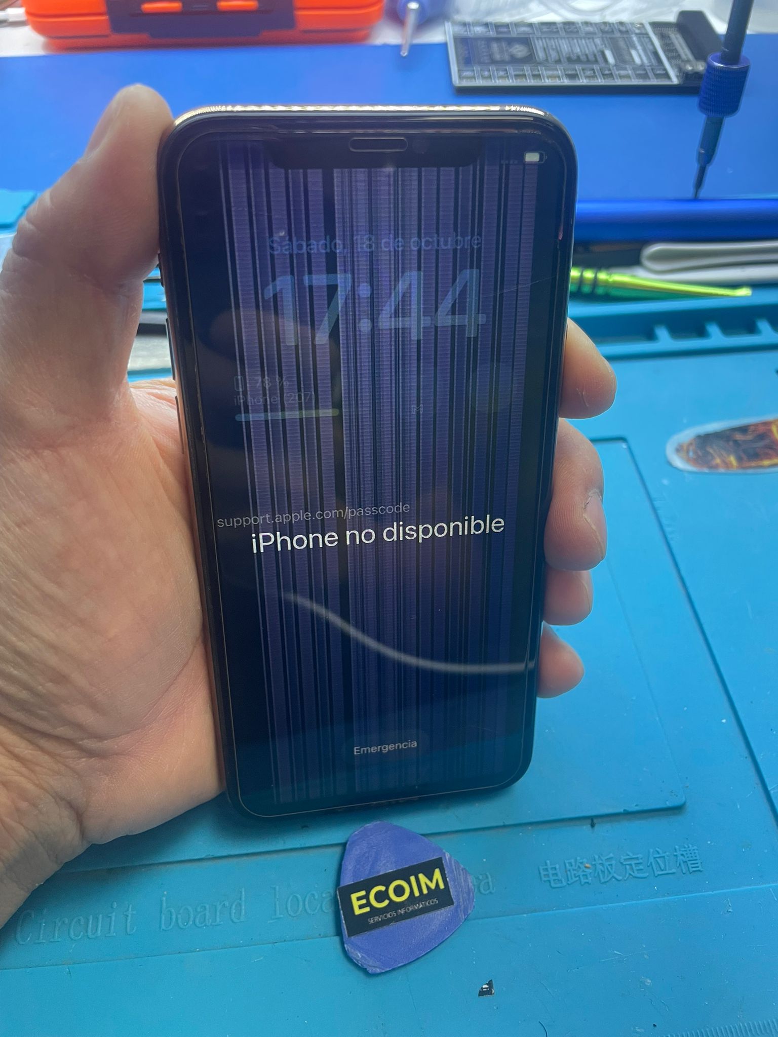 iPhone antes del cambio de batería