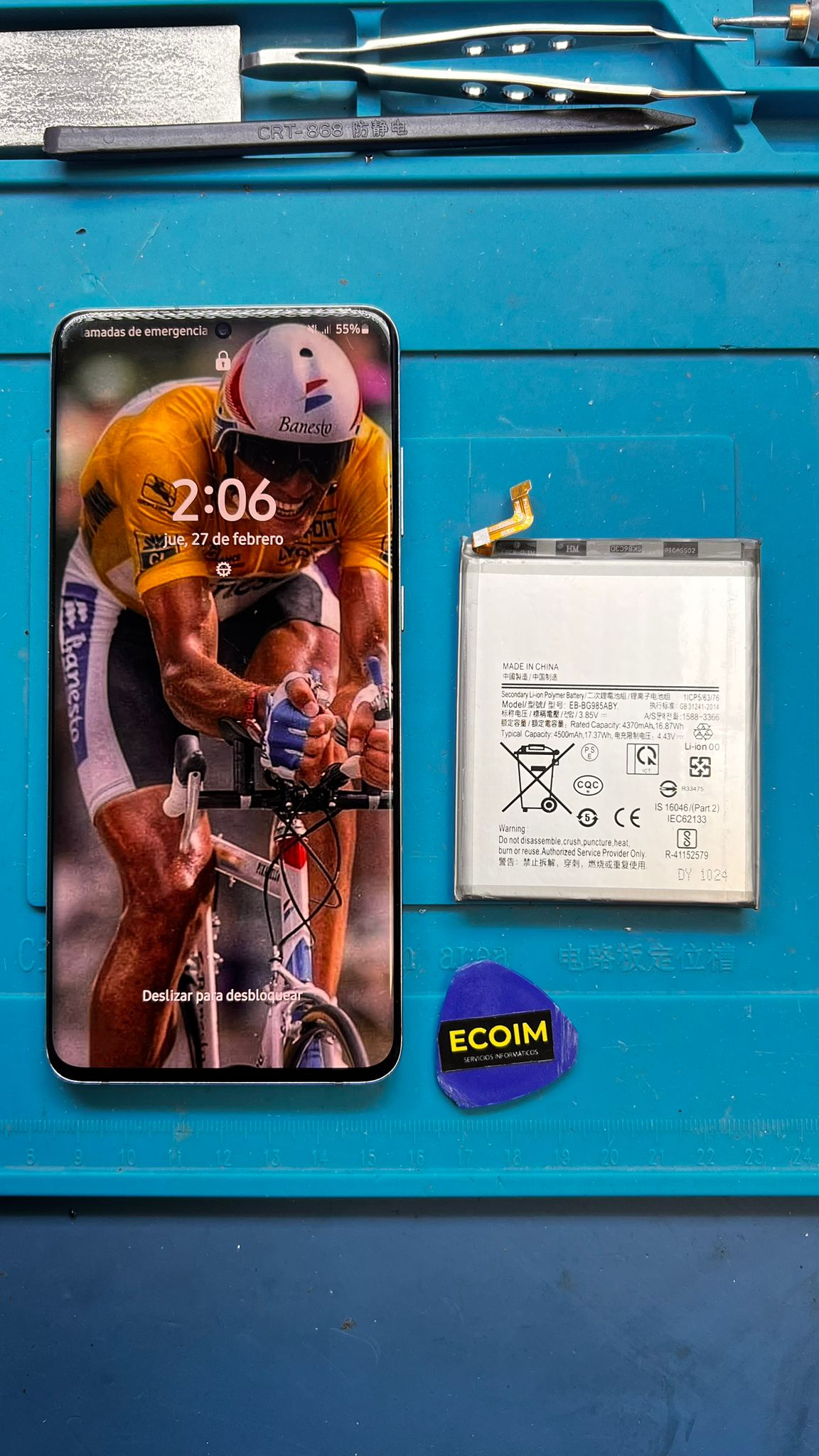 Después - Samsung Tab A9 - Pantalla Tablet Rota